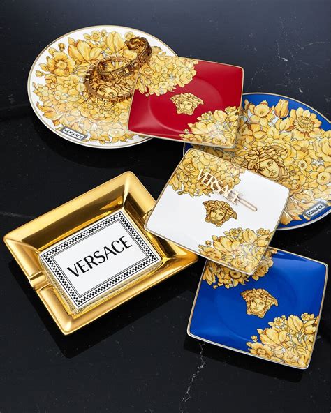 versace blue medusa covered dish|medusa rhapsody red refine.